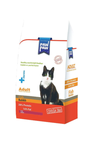 PAW PAW YETİŞKİN KEDİ MAMASI BALIKLI 500 GR